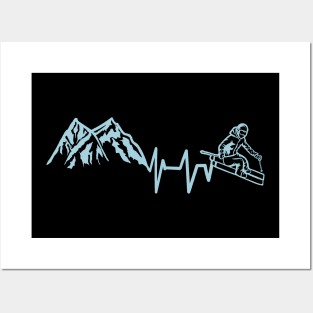 Ski and Mountains - Funny Wintersports Skiing Gift Posters and Art